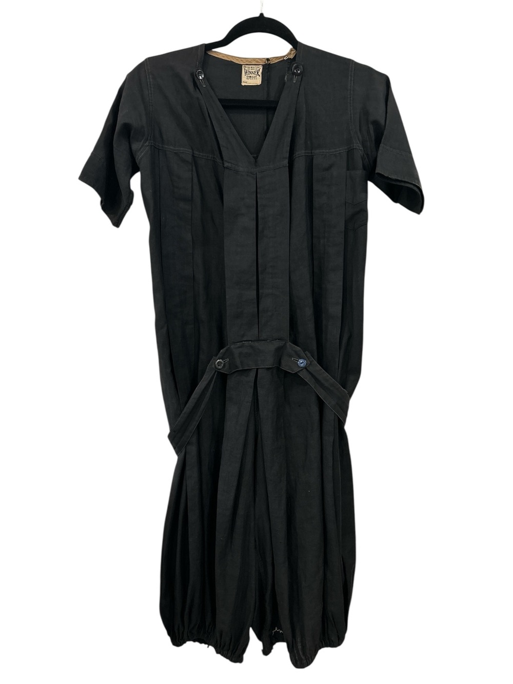1910-1920’s Winner Edwardian athletic uniform gym suit black Size small